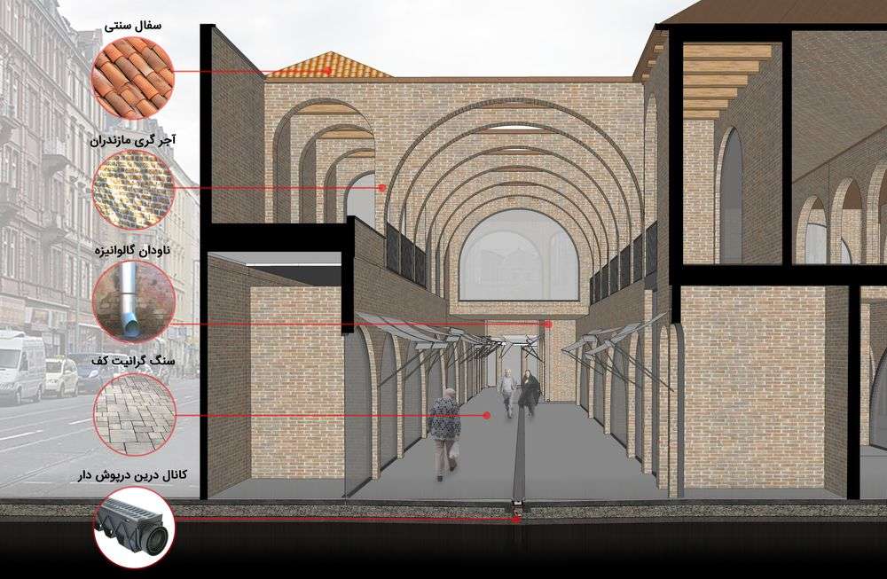 picture no. 30 of Traditional Bazar Tonekabon project, designed by Mohammad Reza Kohzadi